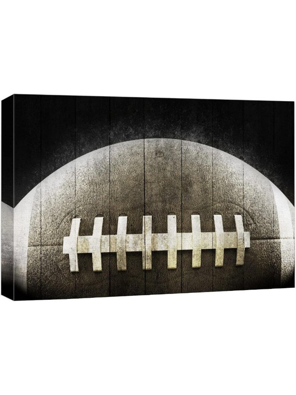 Vintage Retro Canvas Wall Art - Duotone Football Sports Decor for Boys' Room